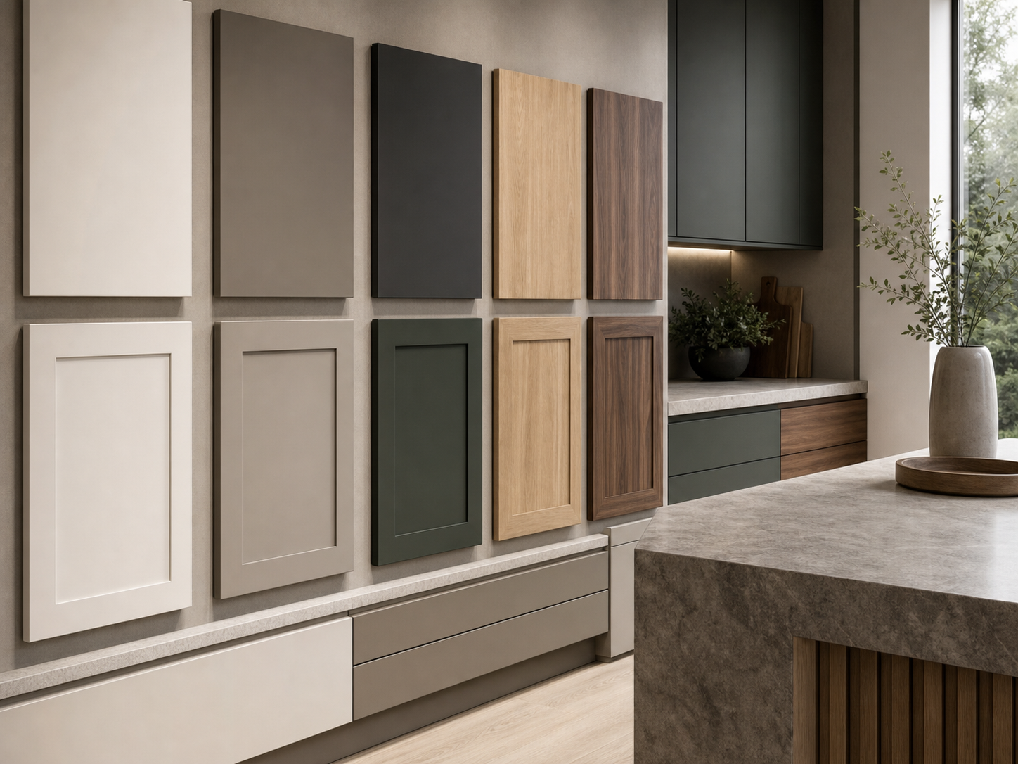 Coordinated building product material palette