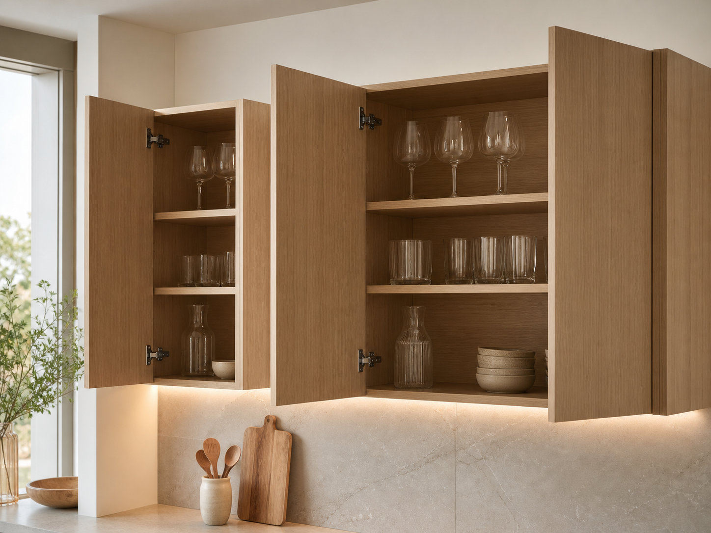 Hinged Wall Cabinets kitchen scene